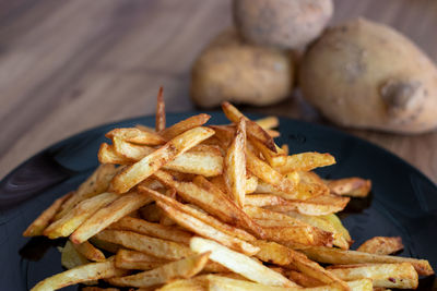 Close-up of food on table