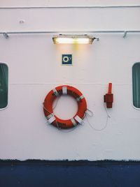 Close-up of red wall