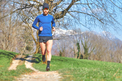 Mountain race athlete during a workout