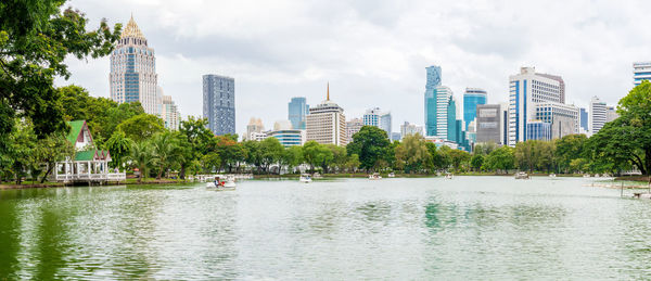 View of modern buildings against sky