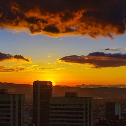 Cityscape at sunset