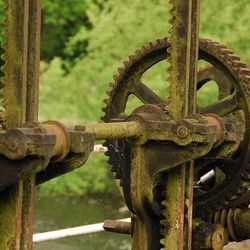 Close-up of rusty chain