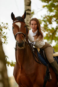 Horse standing against sky