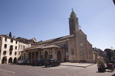 View of historic building against clear sky