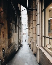 Buildings along narrow street