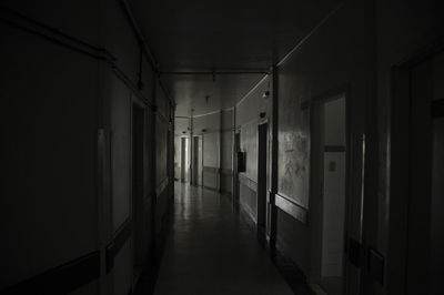 Empty corridor of building