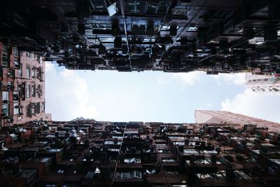 Low angle view of buildings against sky