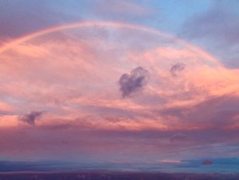 Low angle view of dramatic sky during sunset