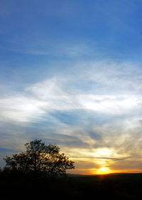 Scenic view of landscape at sunset