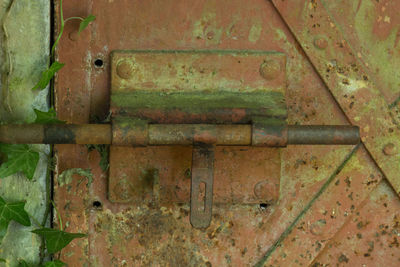 Full frame shot of rusty metal door