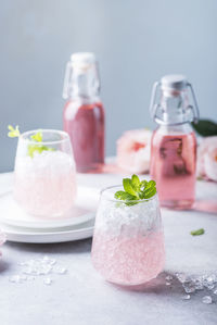 Close-up of drink on table