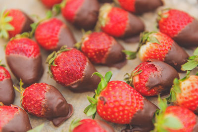 Full frame shot of strawberries