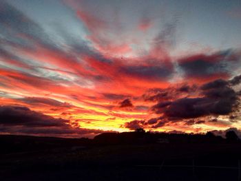 Dramatic sky over landscape