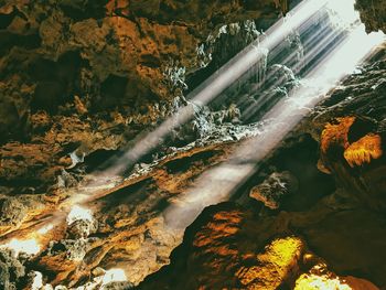 Panoramic view of water flowing through pipe