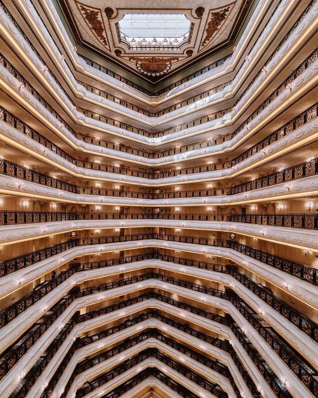 full frame, architecture, pattern, backgrounds, built structure, no people, indoors, repetition, in a row, building, the past, history, low angle view, design, textured, day, travel destinations, directly below, ceiling, luxury