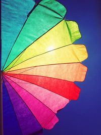 Low angle view of multi colored wall