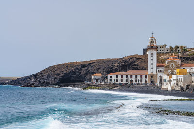 View of the city of candelaria, in tenerife, canary islands, spain