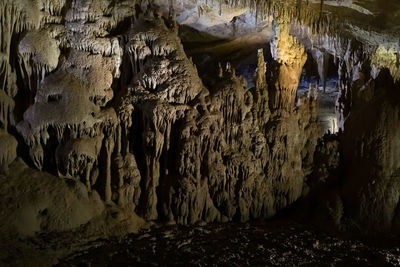 Rock formations in cave