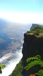 High angle view of sea against sky