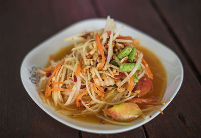 Somtum or papaya salad ,famous thai food