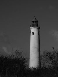 Low angle view of lighthouse against sky