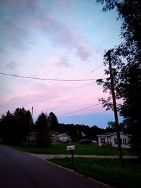 Scenic view of landscape against sky at sunset