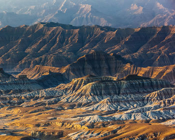 Aerial view of dramatic landscape