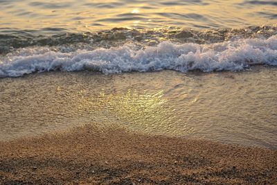 Waves rushing towards shore