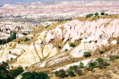 Aerial view of a desert