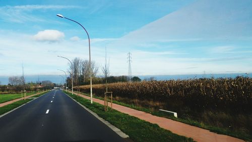 Road passing through landscape