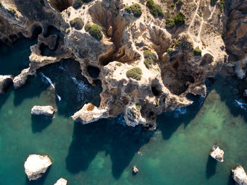 Rock formations in water