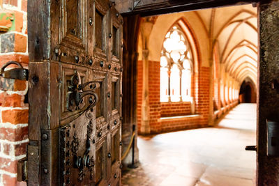 Entrance of historic building