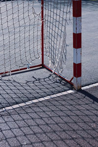 Old street soccer goal sport equipment