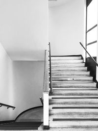 Low angle view of empty staircase in building