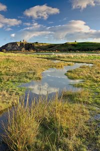 St nicholas church and beacon, uphill, weston-super-mare, united kingdom.