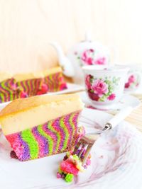 Close-up of cake on table