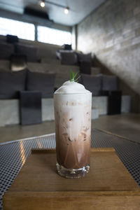 Close-up of coffee on table