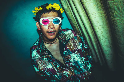 Portrait of young man smiling