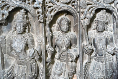 Close-up of buddha statue in temple