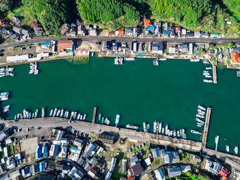 High angle view of cityscape