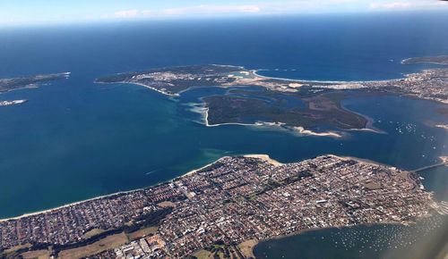 Aerial view of island