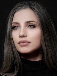 Close-up portrait of young woman