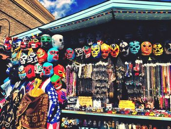Full frame of market stall for sale