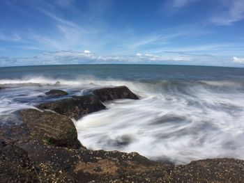 Scenic view of sea against sky