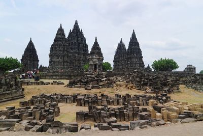 Exterior of temple against sky