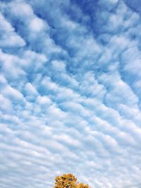 Low angle view of cloudy sky