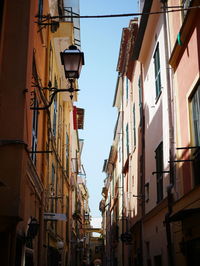 Low angle view of buildings against sky