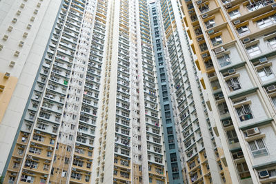 Low angle view of modern buildings in city