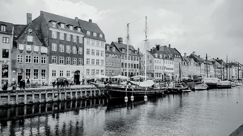 View of canal along buildings