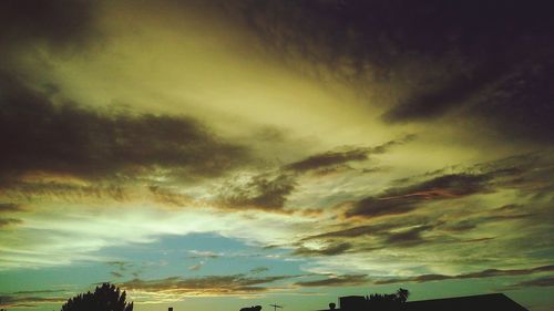 Low angle view of cloudy sky